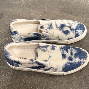 J. Crew Indigo and Ivory Casual Slip-Ons